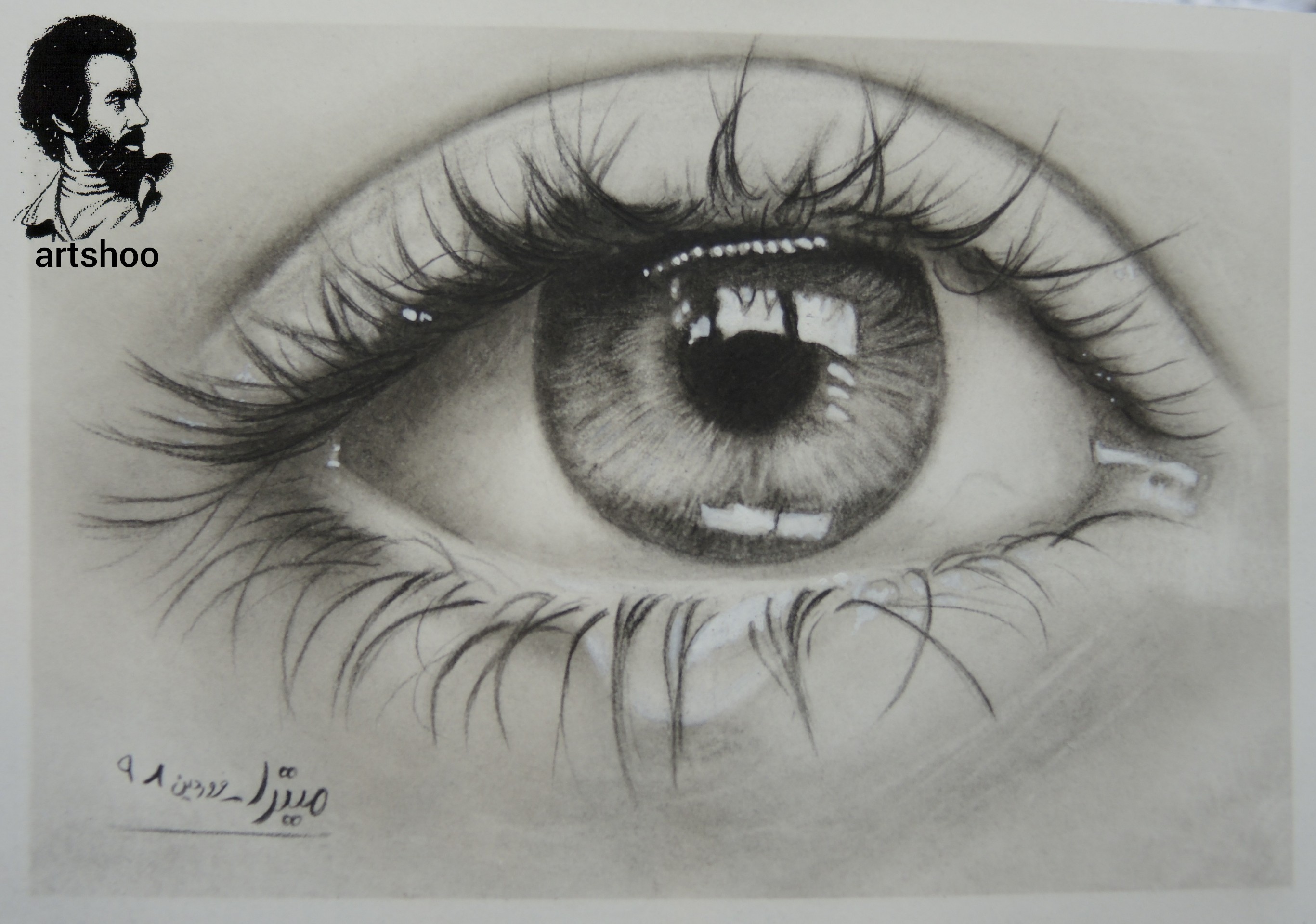 نقاشی سیاه قلم اورژینال